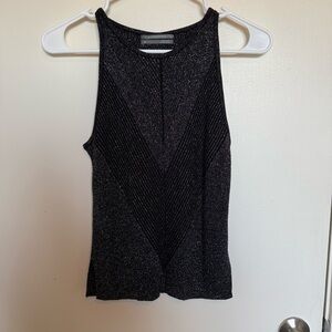 Anthropologie black sparkle tank top